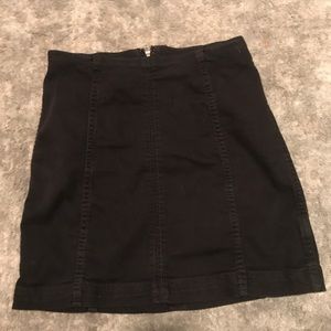 Black free people jean skirt